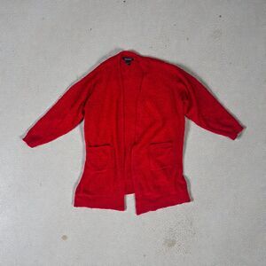 ASHLEY STEWART Plus Size 26 28 Red Cardigan Sweater
